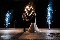 Hochzeitsfeuershow, Feuershow mit Brennendem Herz, Romantik